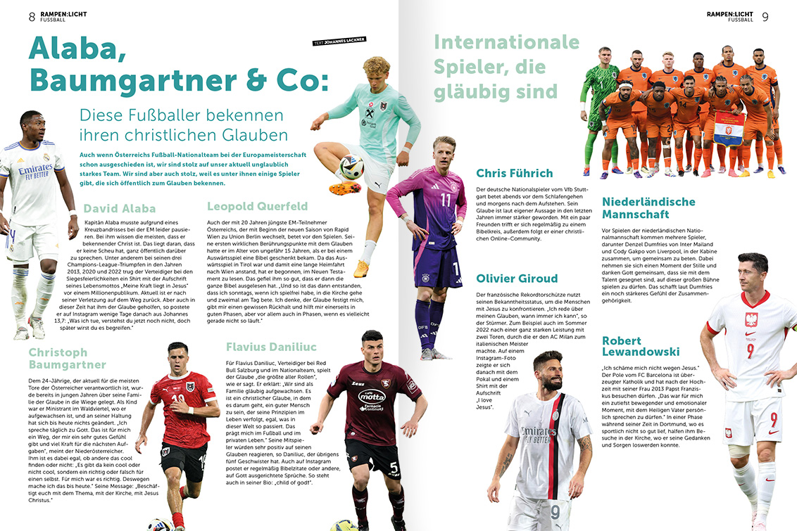 Christliche Fußballspieler